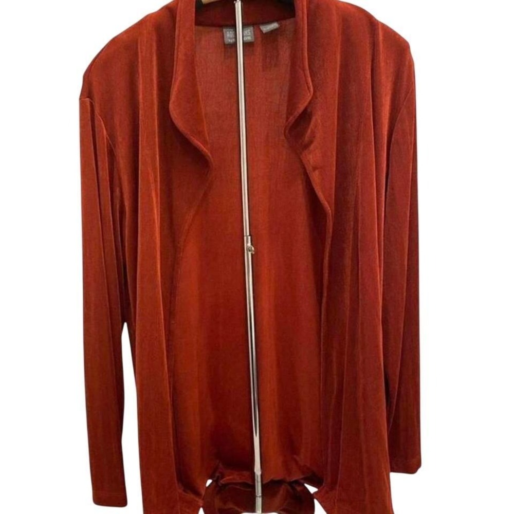 Chico's Rust Open Front Cardigan
